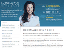 Tablet Screenshot of factoring-pool-mittelstand.de